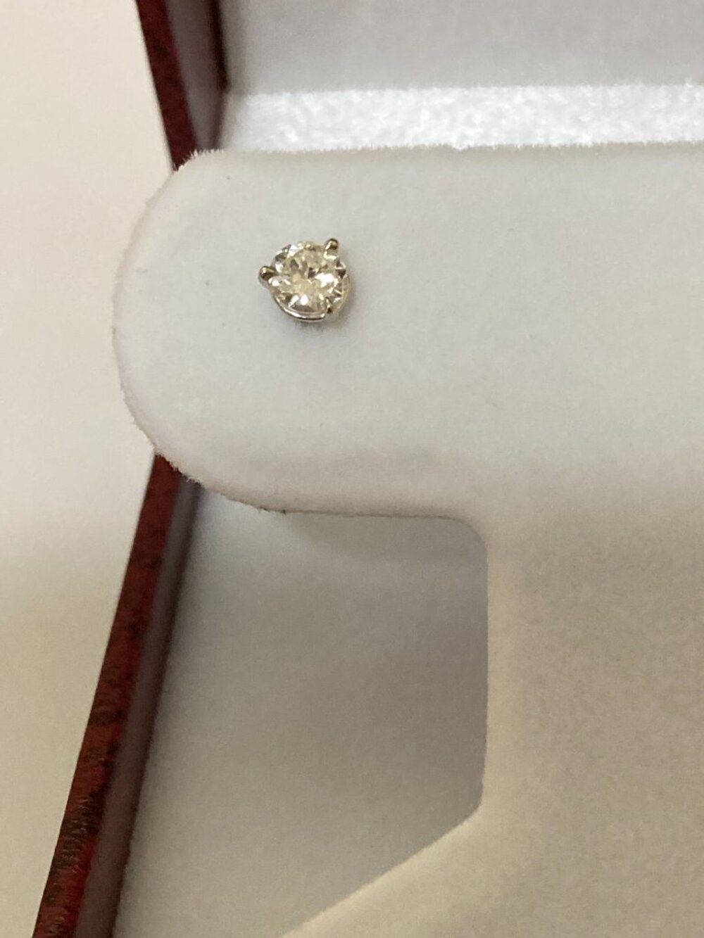 14K White Gold Diamond Stud Earrings Martini Settting .50 CTW Natural - Picture 4 of 7
